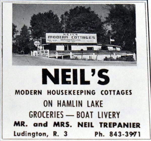 Neils Modern Cottages (Neils Resort) - 1966 Print Ad (newer photo)